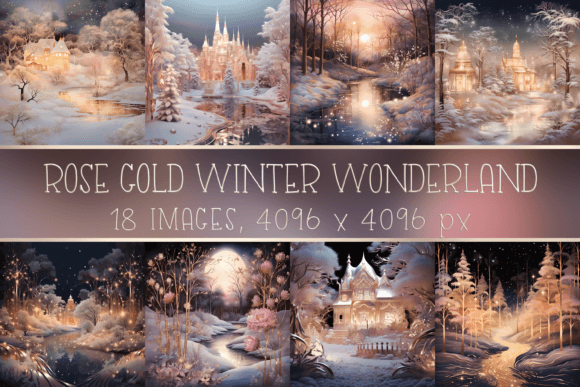 Download Rose Gold Winter Wonderland Images - Winter Collection