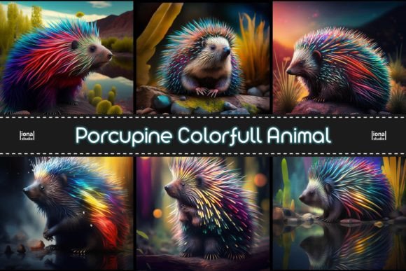 Download Porcupine Colorfull Animal Background - Animal background Collection