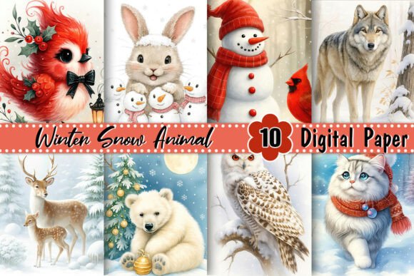 Download Winter Snow Animal Background - Winter Collection